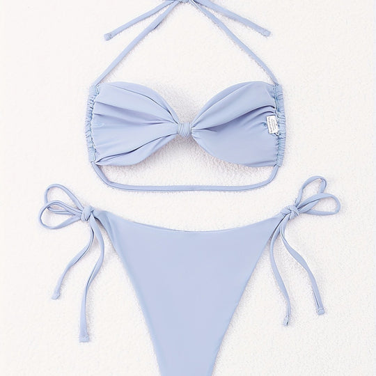Damen Bandeau-Bikini mit tausend Möglichkeiten zur Anpassung EB