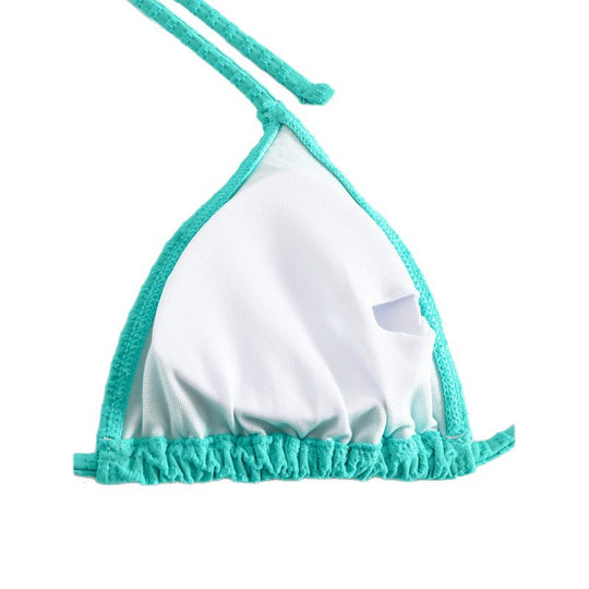Damen Triangel-Bikini mit verstellbaren Trägern und seitlichen Schnüroptionen EB
