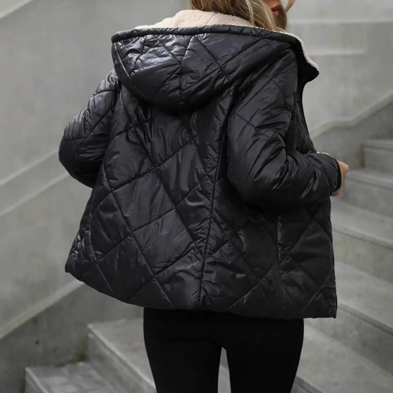 Damen gesteppte Winterjacke mit kuscheligem Fleece EB