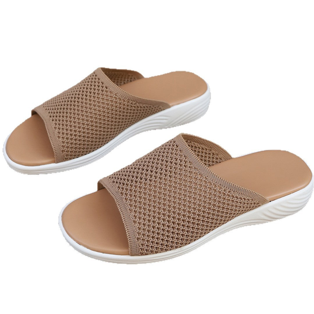 Damen Bequeme Mesh-Pantoletten mit rutschfester Sohle EB