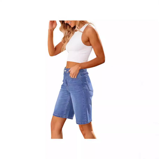 Damen Denim-Shorts mit lässigem Schnitt und lässigen Details EB