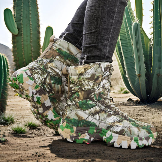 Herren Camouflage Outdoor-Stiefel mit rutschfester Sohle und isolierender Fütterung EB