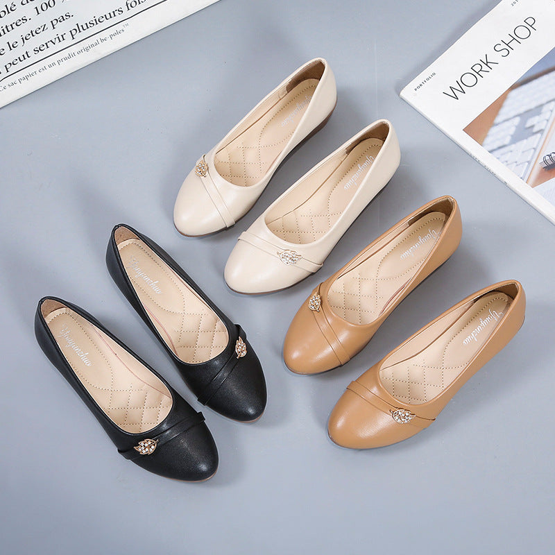 Damen Ballerinas mit eleganter Schmuckverzierung und bequemer Innensohle EB