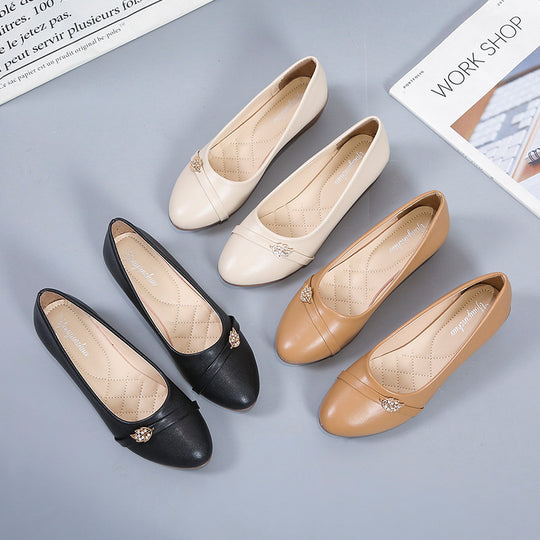 Damen Ballerinas mit eleganter Schmuckverzierung und bequemer Innensohle EB