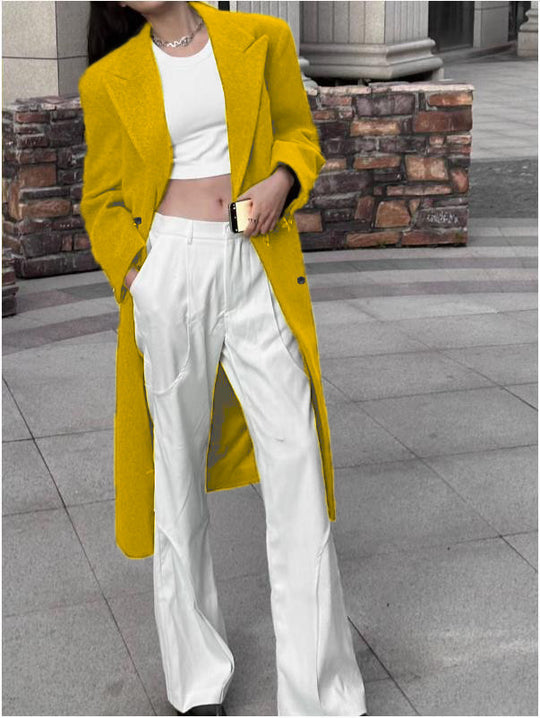 Damen maßgeschneiderter Langblazer mit eleganter Silhouette EB
