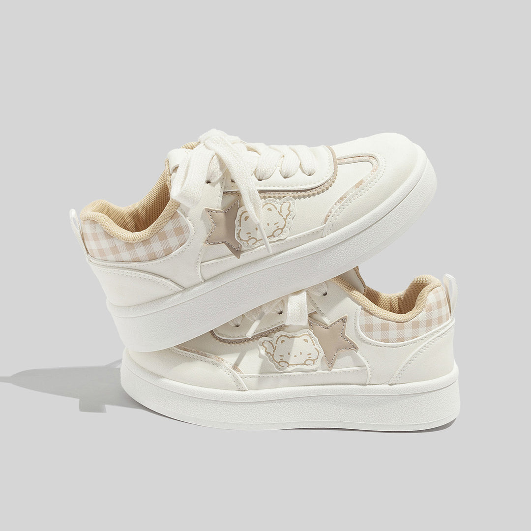 Damen Sneakers mit verspieltem Sternenmuster und weichem Innenfutter EB
