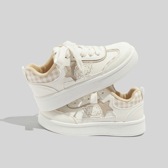 Damen Sneakers mit verspieltem Sternenmuster und weichem Innenfutter EB