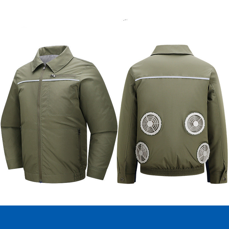 Herren nan atmungsaktive Kühljacke mit integrierten USB-Lüftern EB