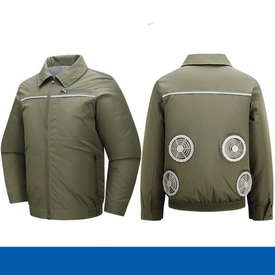 Herren nan atmungsaktive Kühljacke mit integrierten USB-Lüftern EB