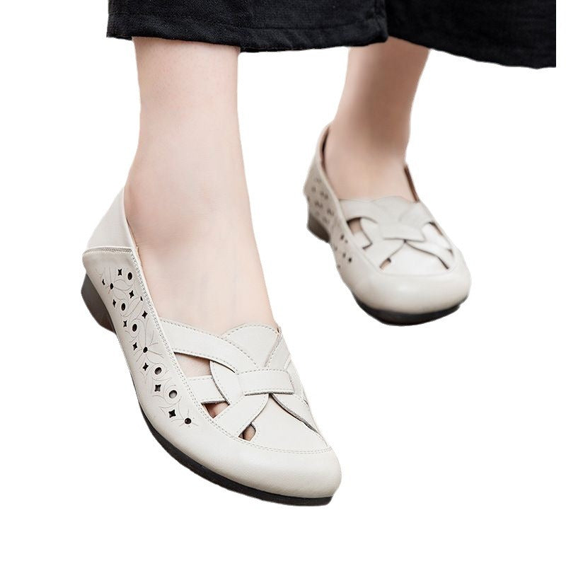 Damen Ballerina-Schuhe mit dekorativen Cut-Outs und bequemem Innenfutter EB
