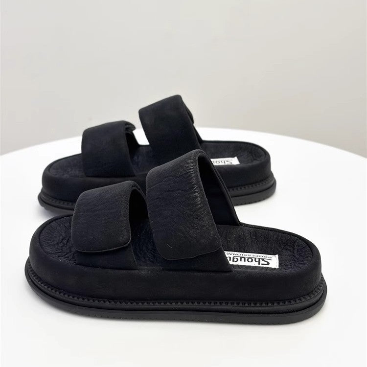 Damen bequeme Komfort-Pantoletten mit regulierbarem Riemendesign und ergonomischer Fußbettgestaltung EB