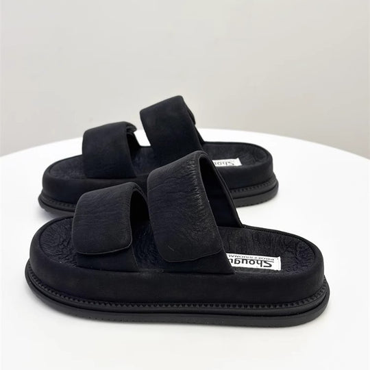 Damen bequeme Komfort-Pantoletten mit regulierbarem Riemendesign und ergonomischer Fußbettgestaltung EB