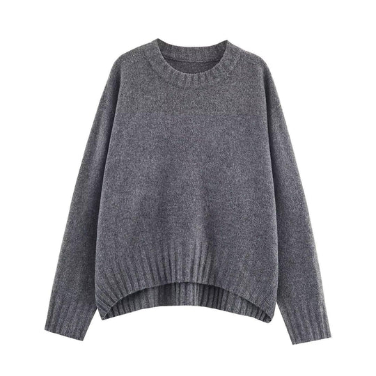 Damen oversized Pullover aus hochwertiger Baumwollmischung mit luxuriösem Tragegefühl EB