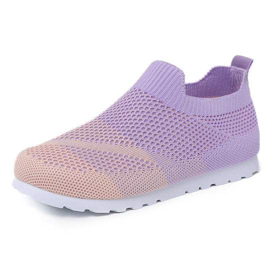 Damen Atmungsaktive Slip-On Sneakers mit flexiblem Mesh-Obermaterial EB