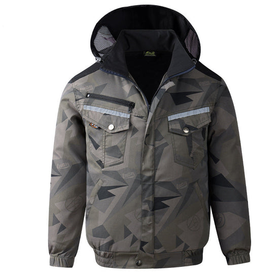 Herren multifunktionale Sicherheitsjacke mit abnehmbarer Kapuze R&B