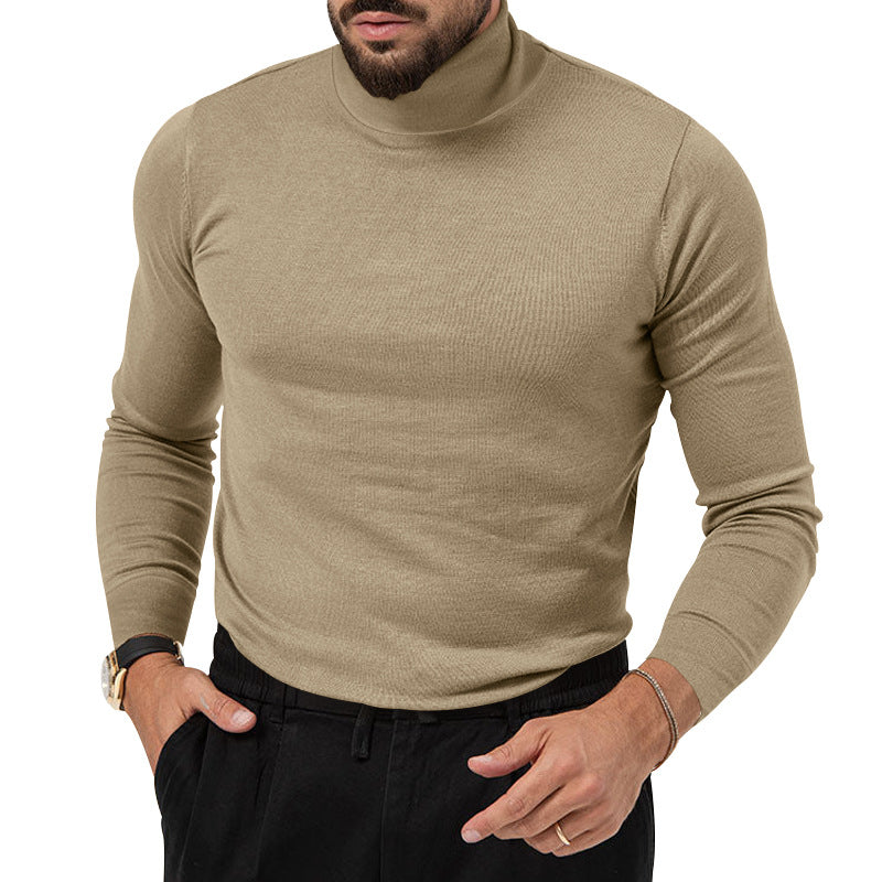 Herren Rollkragenpullover aus weichem Baumwollmix mit strukturierter Oberfläche EB