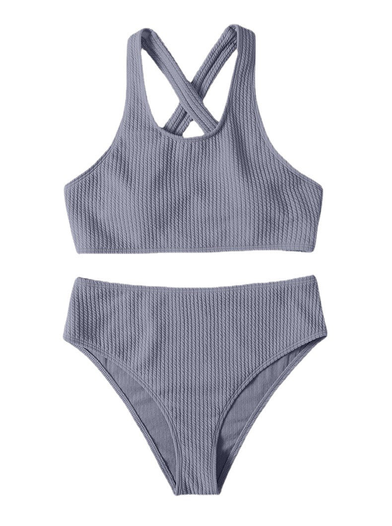 Damen Hoch tailliertes Bikini-Set mit komfortablem und schickem Design EB