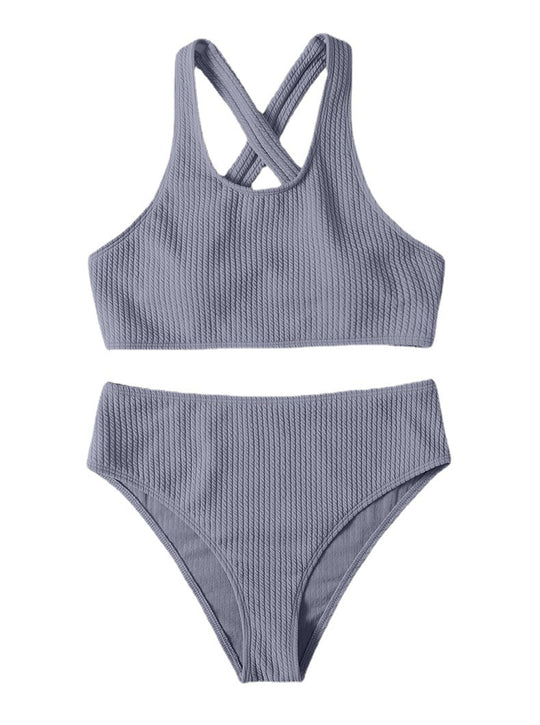 Damen Hoch tailliertes Bikini-Set mit komfortablem und schickem Design EB