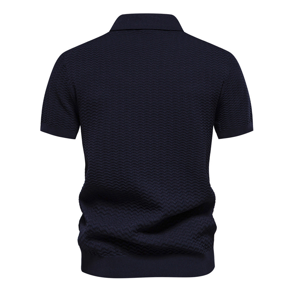 Herren Polo-Shirt mit modernen Strukturmustern EB