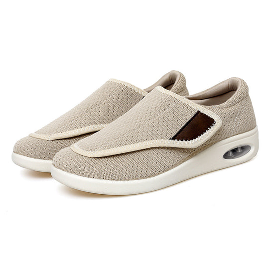 Damen Bequeme Slip-On Fitnessschuhe mit atmungsaktivem Mesh-Obermaterial EB