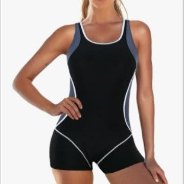 Damen Sportlicher Schwimmanzug mit Shorty-Schnitt EB
