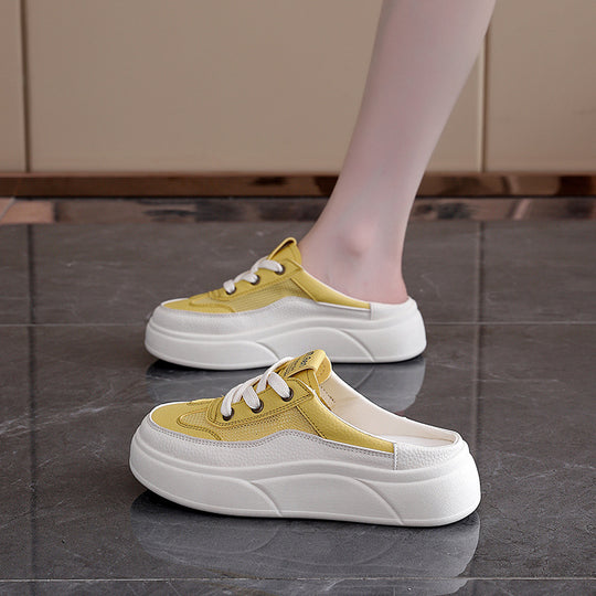 Damen Freizeitsneaker mit elastischem Design und dicker Laufsohle EB