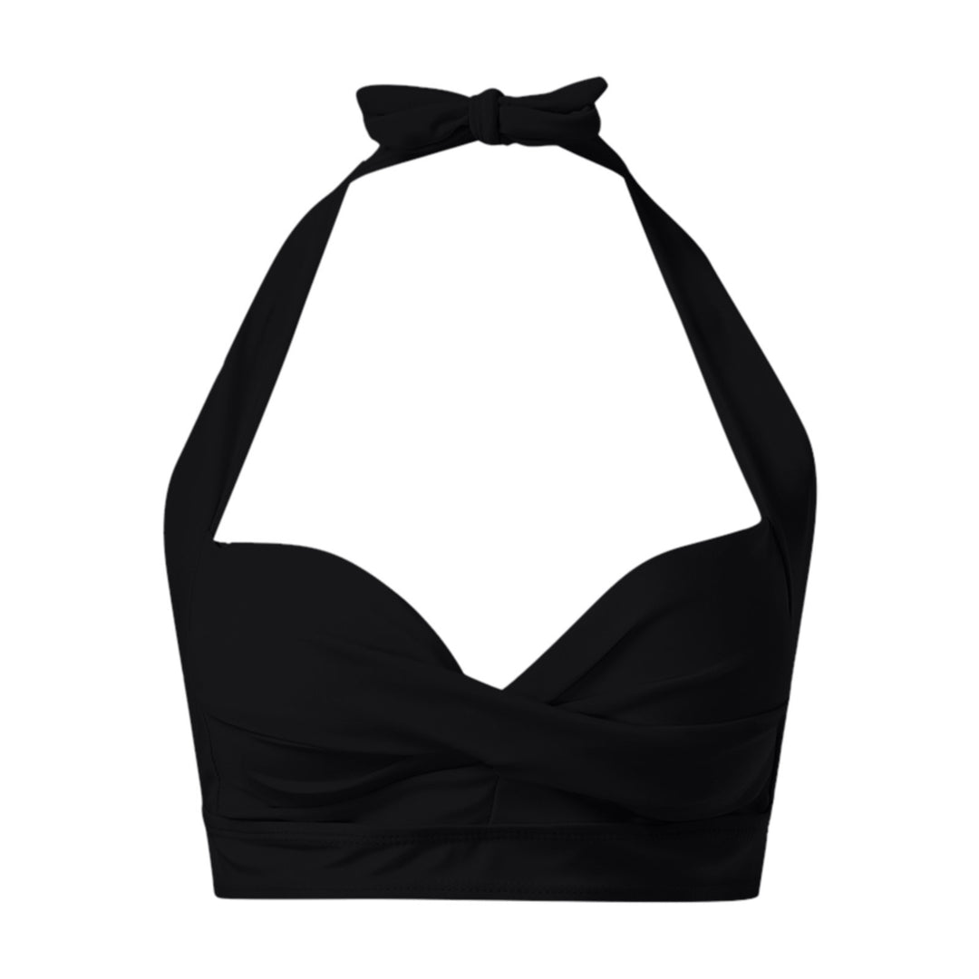 Damen Sportliches Bikinioberteil mit tiefem Ausschnitt und Halter-Design EB
