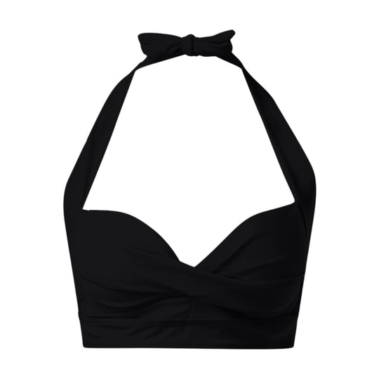 Damen Sportliches Bikinioberteil mit tiefem Ausschnitt und Halter-Design EB