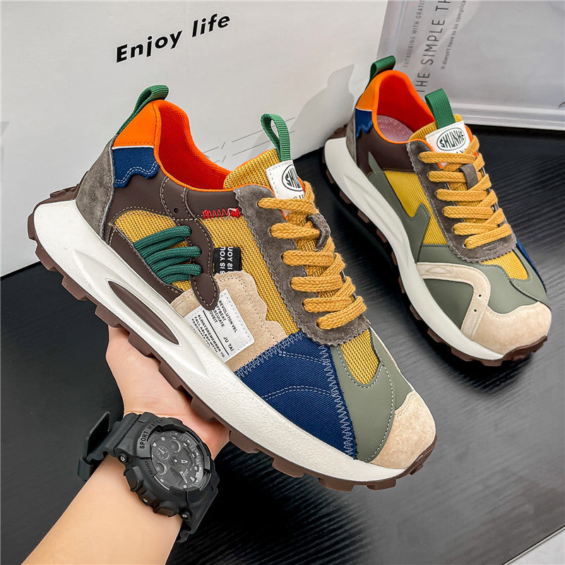 Damen modische Sneaker mit innovativem Materialmix und rutschfester Sohle EB