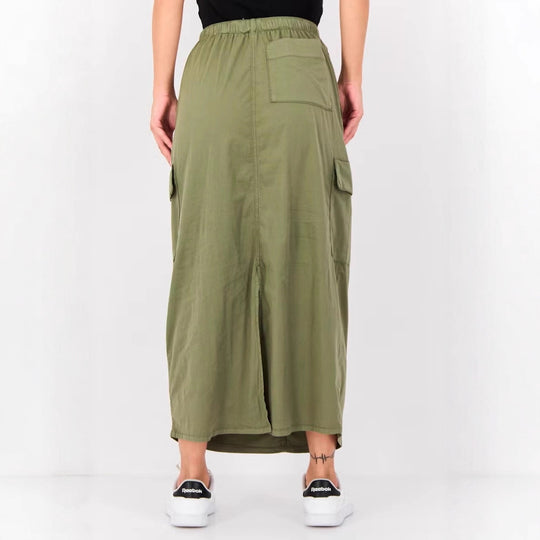 Damen Cargo-Rock mit praktischen Taschen und elastischem Bund EB