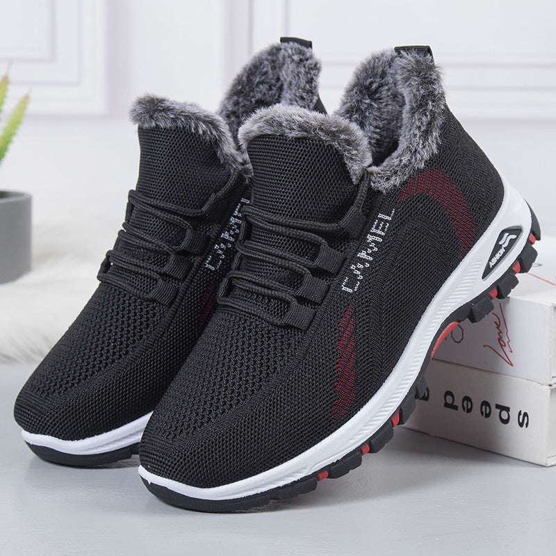 Damen Winterfeste und Atmungsaktive Sneakers mit Kuscheligem Innenfutter EB
