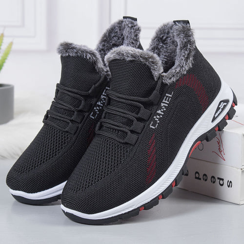 Damen Winterfeste und Atmungsaktive Sneakers mit Kuscheligem Innenfutter EB