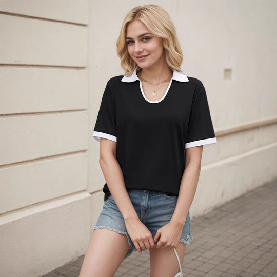 Damen Polo-Shirt mit modernem Kragen und bequemer Passform EB