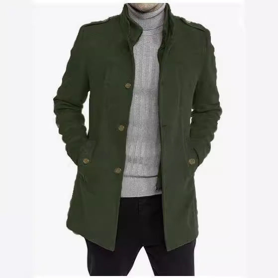 Herren modische Freizeitjacke mit schützendem Kragen und praktischen Seitentaschen EB