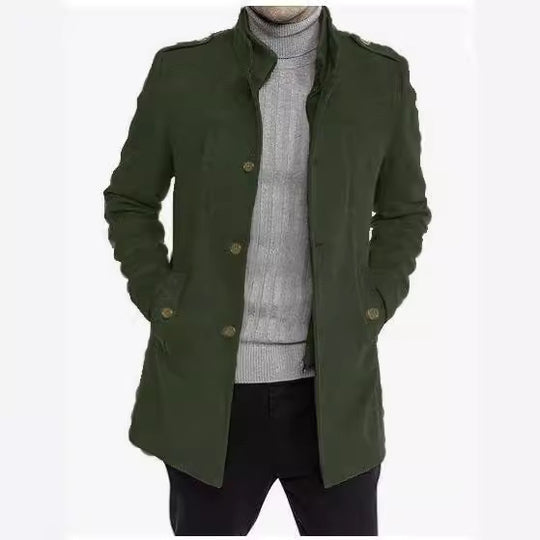 Herren modische Freizeitjacke mit schützendem Kragen und praktischen Seitentaschen EB