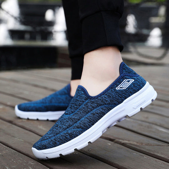 Damen nan leichter Slip-On Strick-Sneaker mit elastischem Einstieg, dämpfender Komfortzwischensohle und rutschfester Profilsohle EB