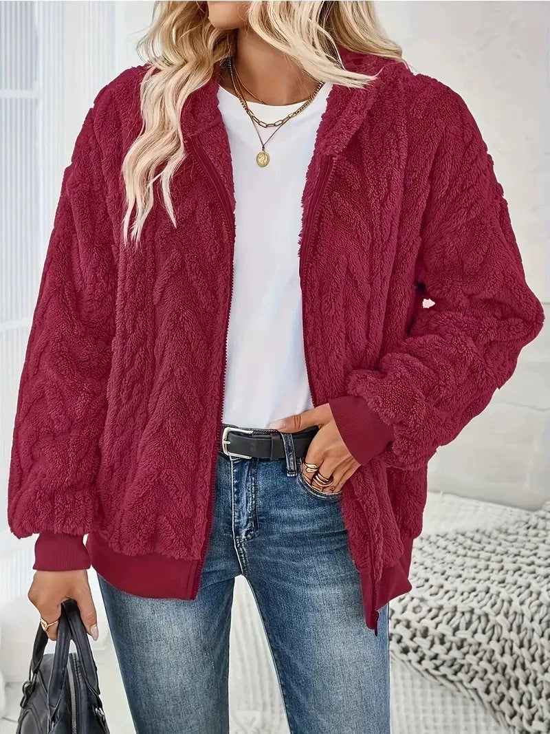 Damen Fleece-Jacke mit Struktur EB