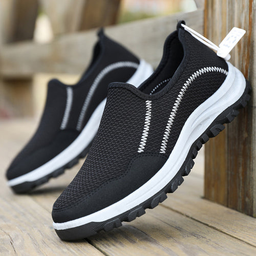 Damen Atmungsaktive Slip-On Laufschuhe mit flexibel ausgestattet Sohle EB