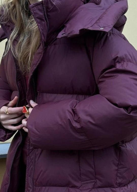 EB | Burgundy Puffer Jacket - Luxe Winter Komfort