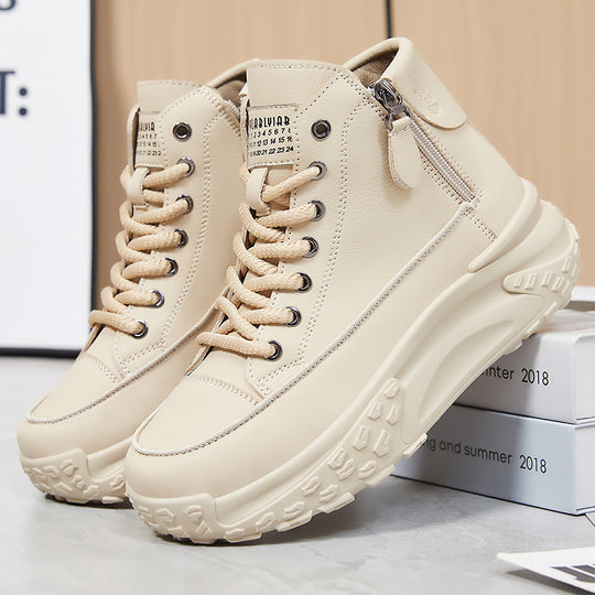 Damen Modische und bequeme High-Top Sneakers mit reißfestem Obermaterial und rutschfester Sohle EB