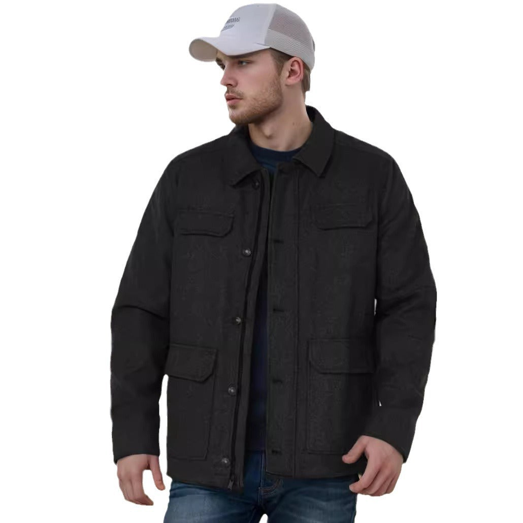 Herren modische Jacke mit praktischen Taschen EB