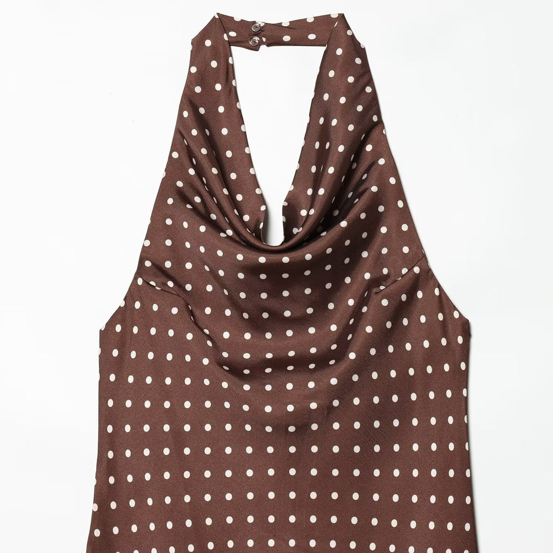 Damen Schal im eleganten Design mit Punkten und kontrastierenden Akzenten EB