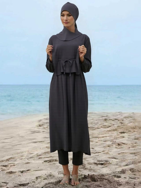 Damen modischer und eleganter Strandanzug mit begleitetem Kopftuch EB