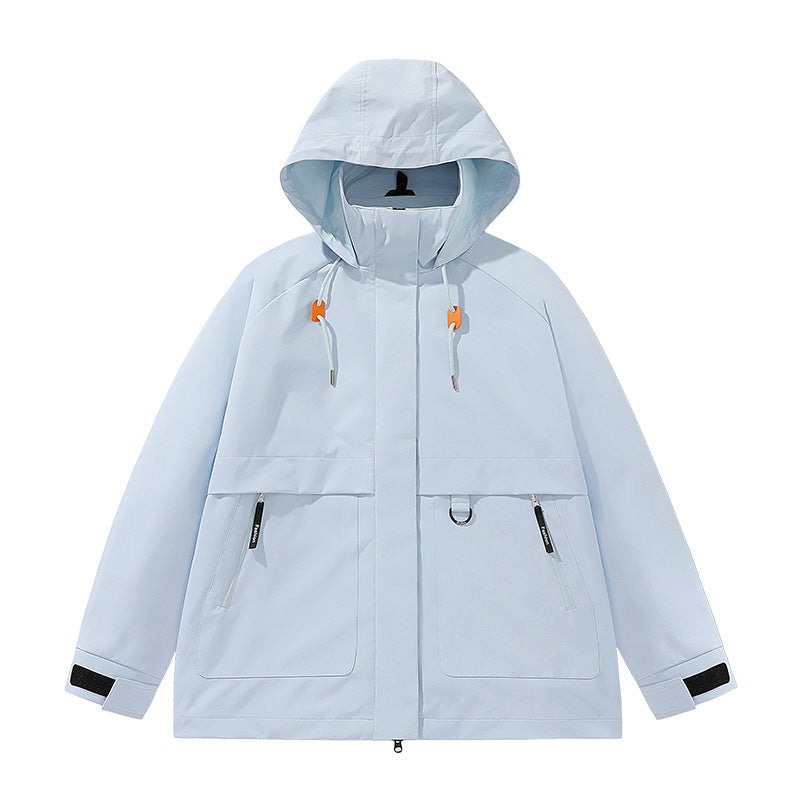 Herren funktionale Freizeitjacke mit verstellbarem Kapuzenkragen und großen Taschen EB