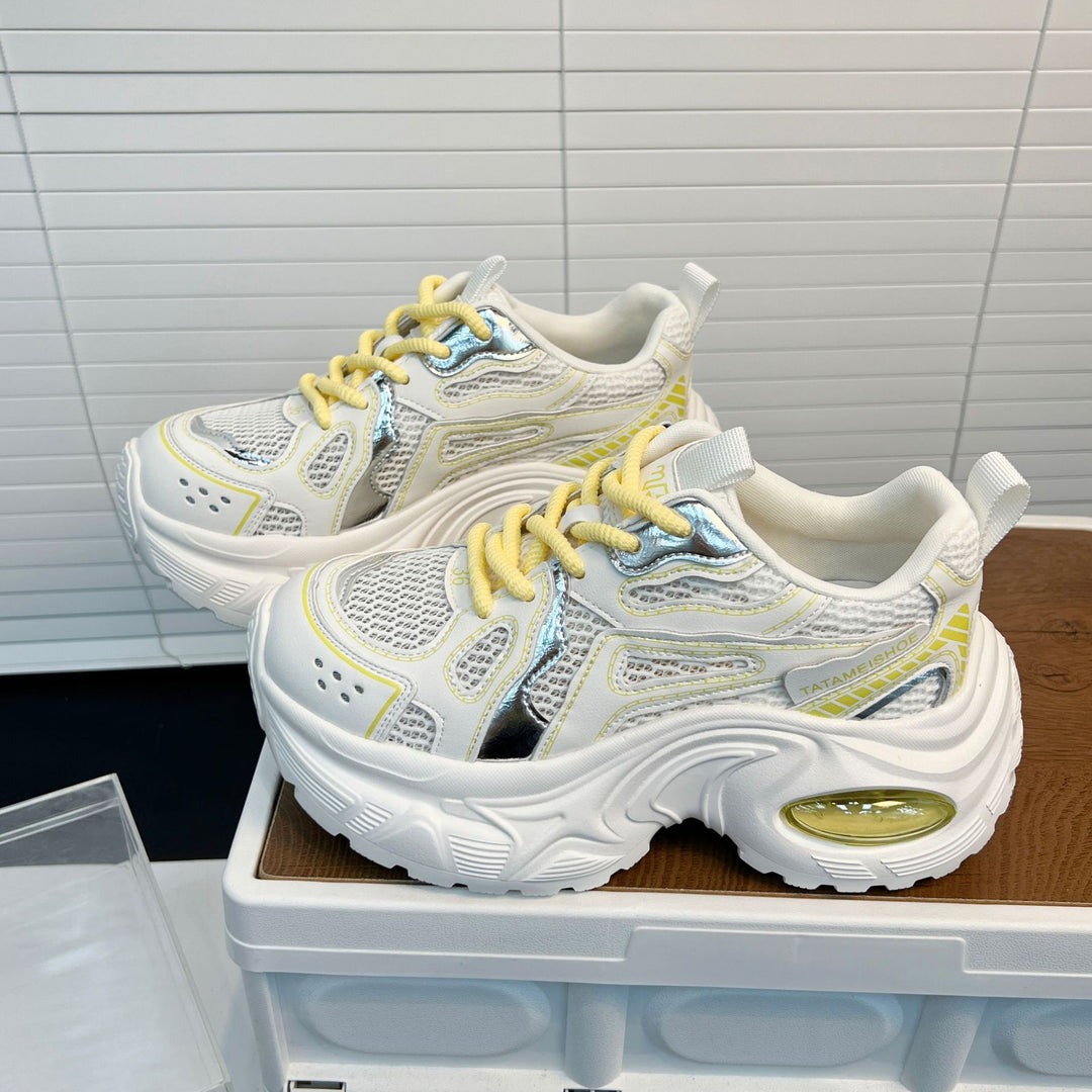 Damen Sportliche Chunky Sneakers mit atmungsaktiver Netzstruktur und dämpfendem Sohlenprofil EB