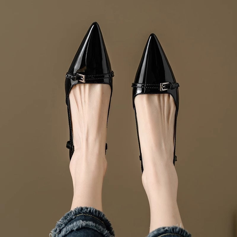 Damen Slingback Pumps mit elegantem Spitzen-Design EB