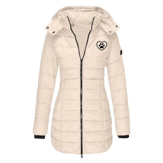Damen gefütterte Übergangsjacke mit abnehmbarer Kapuze EB