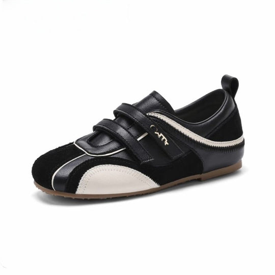 Damen Sportliche Sneakers mit metallic Akzenten und praktischen Klettverschlüssen EB