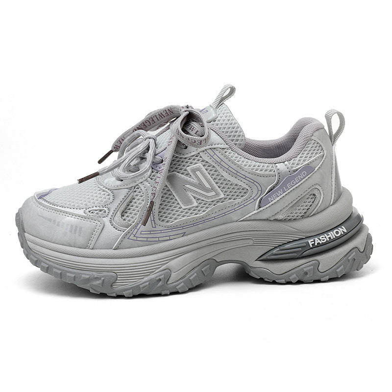 Damen Sportliche Sneakers mit atmungsaktiver Mesh-Oberfläche und dämpfender Laufsohle EB 1771555686