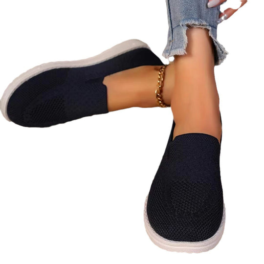 Damen Atmungsaktive Slip-On Sneakers mit flexiblem Obermaterial EB